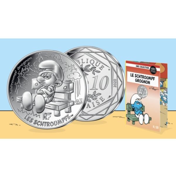 Prancūzija 2020 10 euro sidabrinė moneta - Smurfas niurzga (BU)