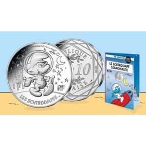 Prancūzija 2020 10 euro sidabrinė moneta - Smurfas kosmonautas (BU)