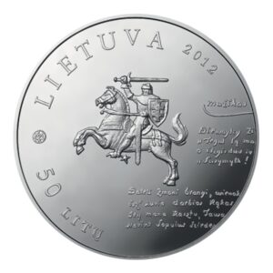Lietuva 2012 50 litų sidabrinė moneta - Dionizo Poškos baubliai (PROOF)