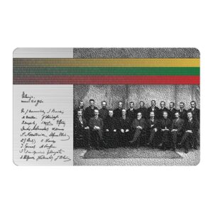 Lietuva 2020 19,18 euro sidabrinė spalvota moneta - LBCOIN skaitmeninė moneta (PROOF)
