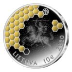 Lietuva 2020 10 euro sidabrinė moneta dėžutėje - Drėvinė bitininkystė (PROOF)