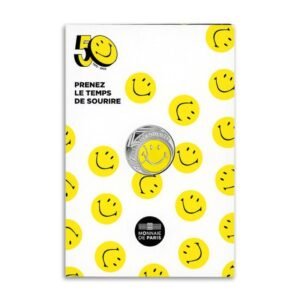 Prancūzija 2022 10 eurų sidabrinė moneta SMILEY kortelėje Prancūzija 2022 10 eurų sidabrinė moneta SMILEY kortelėje