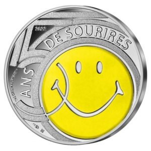 Prancūzija 2022 10 eur sidabrinė moneta SMILEY