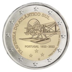 Portugalija 2022 2 eurai - Skrydis per Atlantą
