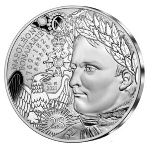 France 2021 10 eurų sidabrinė moneta Napoleonas Bonapartas