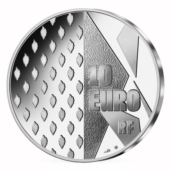 Prancūzija 2021 10 eurų sidabrinė moneta - Prancūzijos komanda reversas Prancūzija 2021 10 eurų sidabrinė moneta - Prancūzijos komanda reversas