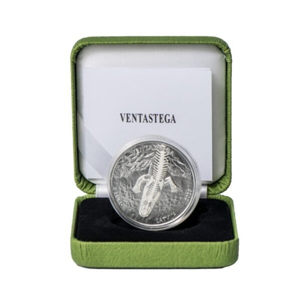 Latvija 2020 5 euro sidabrinė moneta - Ventastega fosilija (PROOF) Latvija 2020 5 euro sidabrinė moneta - Ventastega fosilija (PROOF)