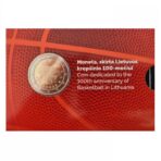 Lietuva 2022 2 euro proginė moneta kortelėje - Lietuvos krepšinio 100-metis (BU)