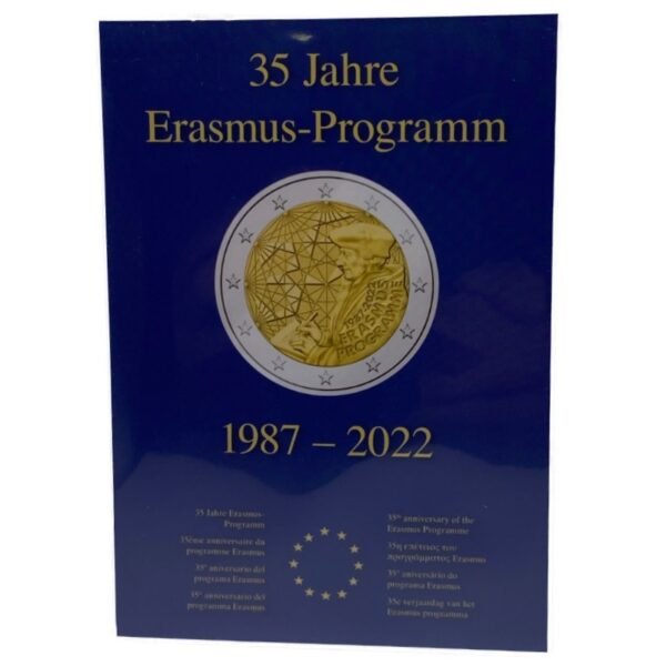 Kortelė Vokietijos 2 eurų monetai - Erasmus programa Kortelė Vokietijos 2 eurų monetai - Erasmus programa