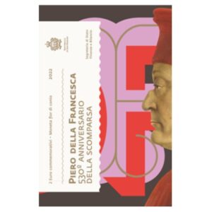 San Marinas 2022 2 euro proginė moneta - Piero Della Francesca 530-osios mirties metinės (BU)