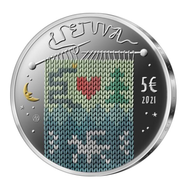 Lietuva 2021 5 euro sidabrinė spalvota moneta dėžutėje - Eglė-žalčių karalienė (PROOF) Lietuva 2021 5 euro sidabrinė spalvota moneta dėžutėje - Eglė-žalčių karalienė (PROOF)