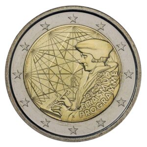 Italija 2022 2 eurų proginė moneta - Erasmus programa