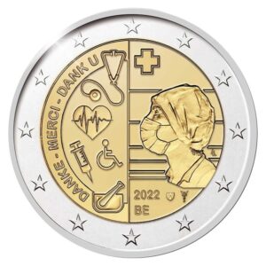 Belgija 2022 2 eurų proginė moneta - Pandemija