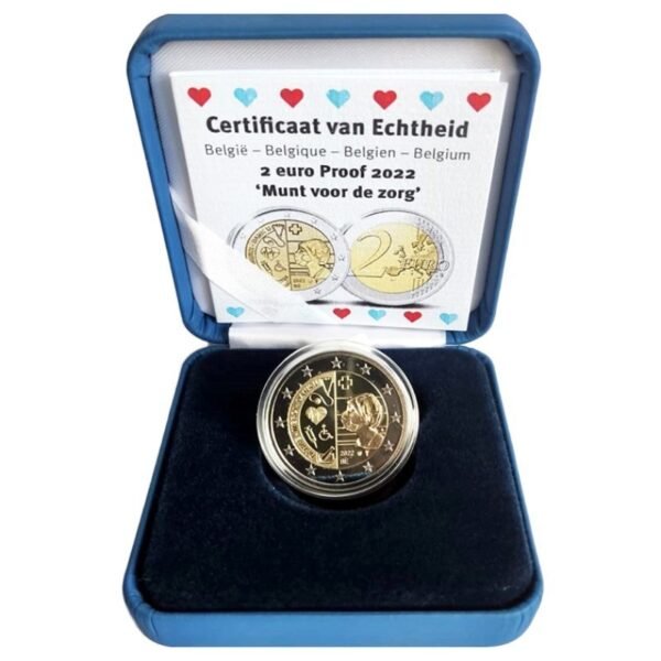 Belgija 2022 2 eurų proginė moneta - Pandemija (PROOF kokybė) Belgija 2022 2 eurų proginė moneta - Pandemija (PROOF kokybė)