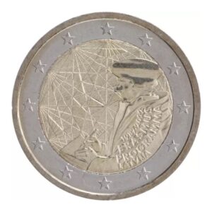 Latvija 2022 2 euro proginė moneta - Erasmus programa