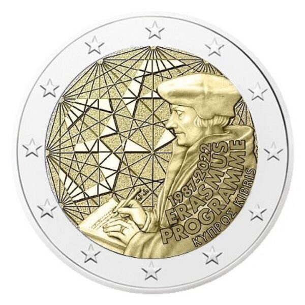 Kipras 2022 2 euro proginė moneta - Erasmus programa