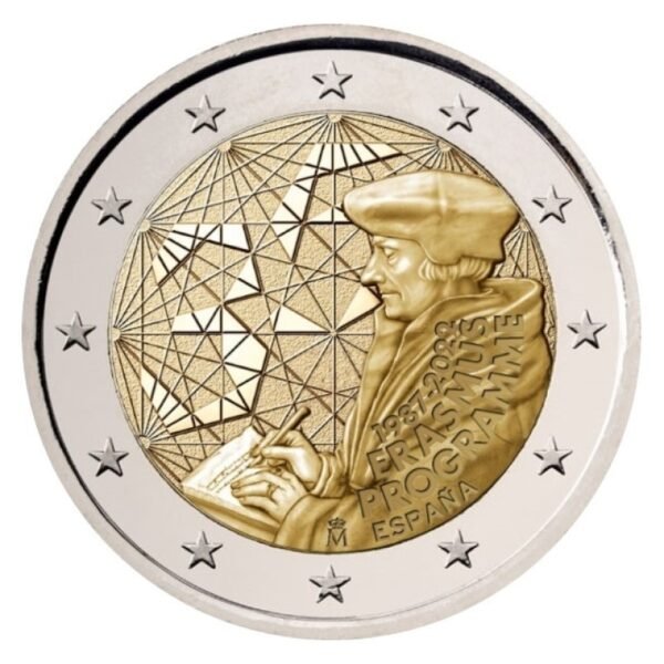 Ispanija 2022 2 eurai - Erasmus programa