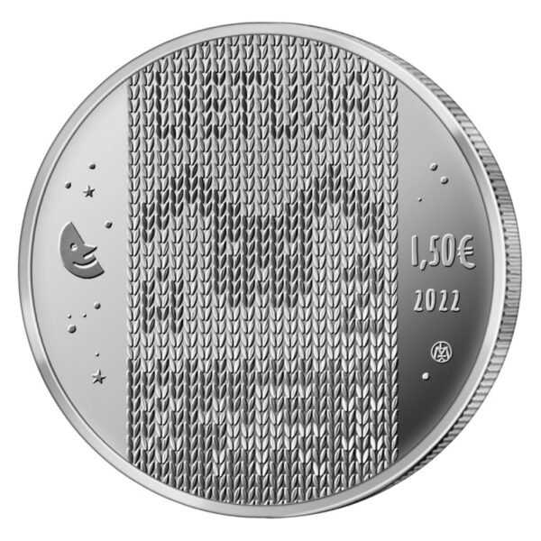Lietuva 2022 1.5 euro moneta - Zuikis Puikis reversas Lietuva 2022 1.5 euro moneta - Zuikis Puikis reversas