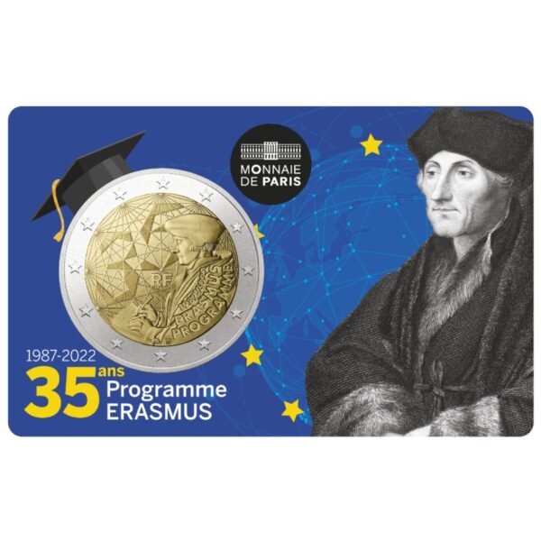Prancūzija 2022 2 euro proginė moneta kortelėje - Erasmus programa (BU) Prancūzija 2022 2 euro proginė moneta kortelėje - Erasmus programa (BU)