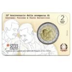 Italija 2022 2 euro proginė moneta - Giovanni Falcone and Paolo Borsellino (BU)