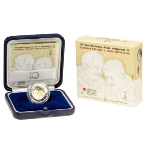 Italija 2022 2 euro proginė moneta - Giovanni Falcone and Paolo Borsellino (PROOF)