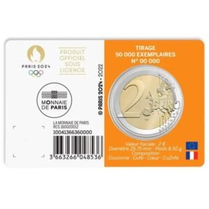 France 2022 2 Euro Commemorative Coin - Paris 2024 Olympics (BU)