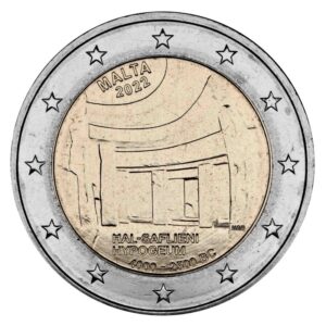 Malta 2022 2 eurų proginė moneta - Ħal-Saflieni Hypogeum šventykla