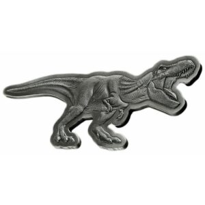 Niujė 2021 5 dolerių sidabrinė moneta - Tyrannosaurus Rex (T-Rex)