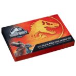Niujė 2021 5 dolerių sidabrinė spalvota monetos Velociraptor pakuotė