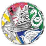 Prancūzija 2021 50 euro sidabrinė spalvota moneta - Haris Poteris*Hogwarts Crest (BU)