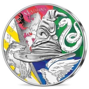 Prancūzija 2021 50 euro sidabrinė spalvota moneta – Haris Poteris*Hogwarts Crest (BU) Prancūzija 2021 50 euro sidabrinė spalvota moneta - Haris Poteris*Hogwarts Crest (BU)