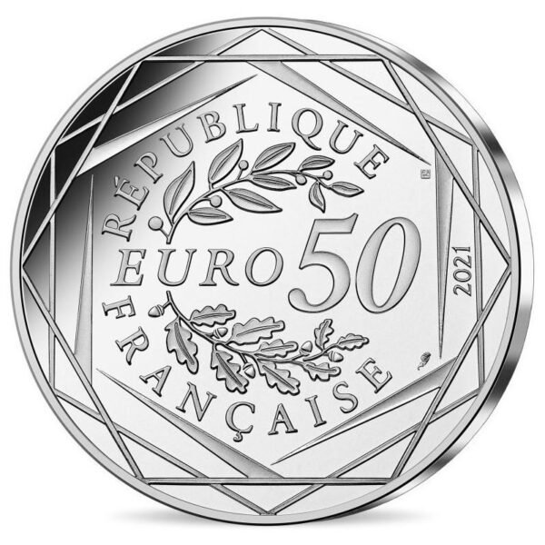 Prancūzija 2021 50 euro sidabrinė spalvota moneta - Haris Poteris*Hogwarts Crest (BU) Prancūzija 2021 50 euro sidabrinė spalvota moneta - Haris Poteris*Hogwarts Crest (BU)