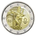 Prancūzija 2022 2 euro proginė moneta dėžutėje - Olimpiada Paryžius 2024-Genius (PROOF)