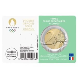 France 2023 2 Euro Commemorative Coin in Card - Paris 2024 Olympics (BU)