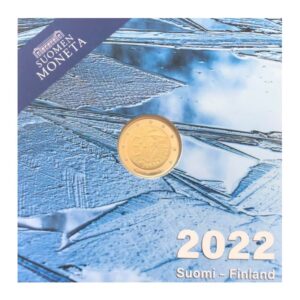 Suomija 2022 2 eurų proginė moneta - Erasmus programa bankinėje dėžutėje