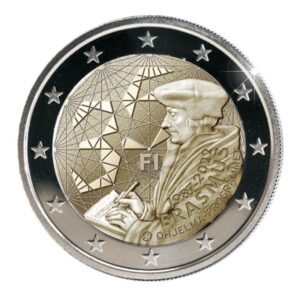 Suomija 2022 2 eurų proginė moneta - Erasmus programa (PROOF kokybė)