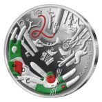 Lietuva 2022 5 euro sidabrinė spalvota moneta dėžutėje - Zuikis Puikis (PROOF)