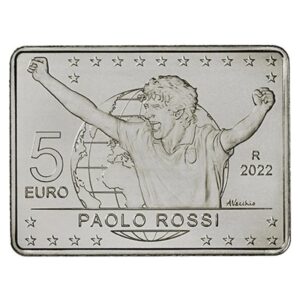 Italija 2022 5 eurų sidabrinė spalvota kolekcinė moneta - Paolo Rossi
