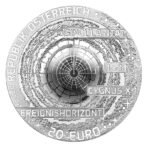 Austrija 2022 20 euro sidabrinė kolekcinė spalvota moneta - Juodoji skylė (PROOF)