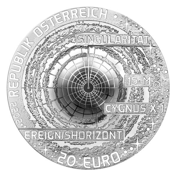 Austrija 2022 20 euro sidabrinė kolekcinė spalvota moneta - Juodoji skylė (PROOF) Austrija 2022 20 euro sidabrinė kolekcinė spalvota moneta - Juodoji skylė (PROOF)