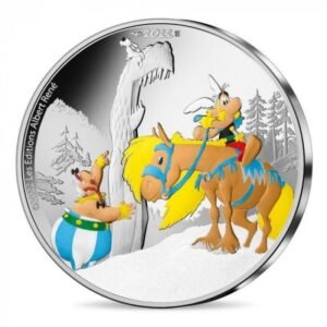 Prancūzija 2022 10 euro sidabrinė spalvota kolekcinė moneta - Asteriksas ir Grifinas (PROOF)