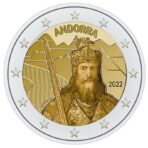 Andora 2022 2 euro proginė moneta kortelėje - Karolis Didysis (BU)