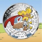 Prancūzija 2022 10 euro sidabrinė spalvota kolekcinė moneta - Asterix-Šventės jausmas