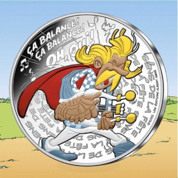 Prancūzija 2022 10 euro sidabrinė spalvota kolekcinė moneta - Asterix-Šventės jausmas