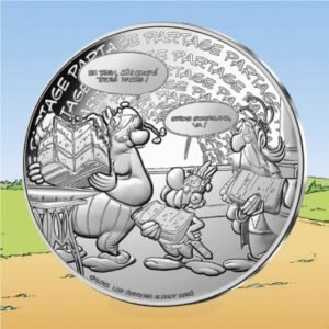 Prancūzija 2022 10 euro sidabrinė kolekcinė moneta - Asterix-Dalijimasis