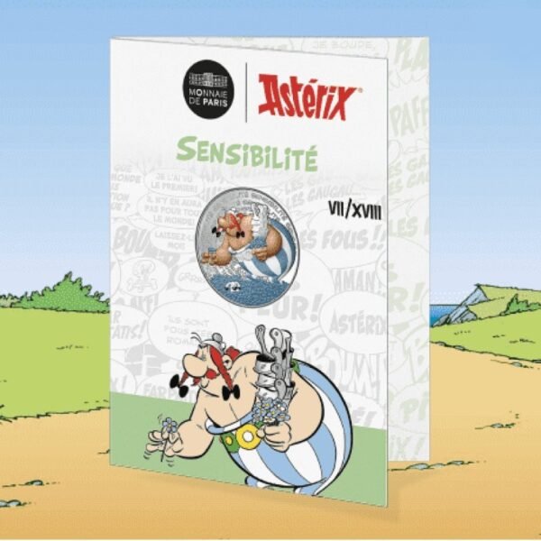 Prancūzija 2022 10 euro sidabrinė spalvota kolekcinė moneta - Asterix-Jautrumas