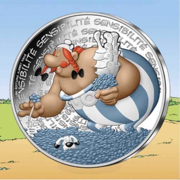 Prancūzija 2022 10 euro sidabrinė spalvota kolekcinė moneta - Asterix-Jautrumas