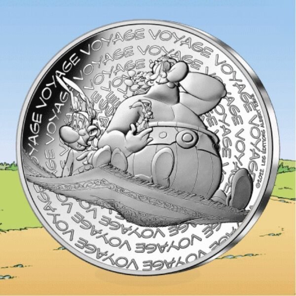 Prancūzija 2022 10 euro sidabrinė kolekcinė moneta - Asterix-Kelionės