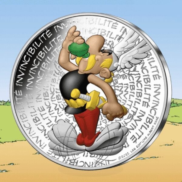Prancūzija 2022 10 euro sidabrinė spalvota kolekcinė moneta - Asterix-Nenugalimas