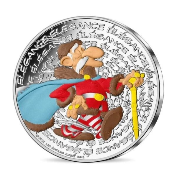Prancūzija 2022 10 euro sidabrinė spalvota kolekcinė moneta - Asterix-Elegancija